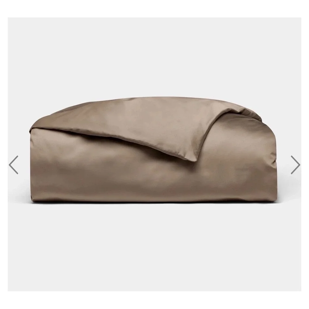 Cozy Earth Queen Bamboo Duvet Cover Walnut Brown Viscose Zip Closure NWT‎